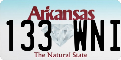 AR license plate 133WNI