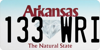 AR license plate 133WRI