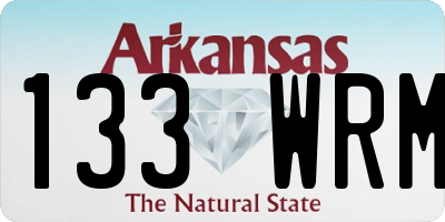 AR license plate 133WRM