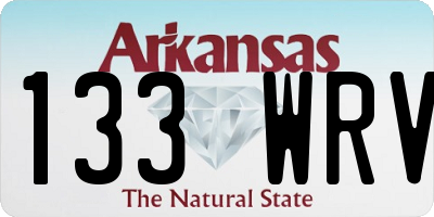 AR license plate 133WRV