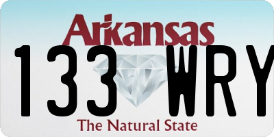 AR license plate 133WRY