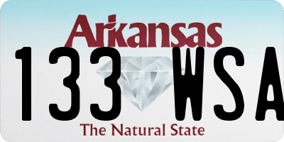 AR license plate 133WSA