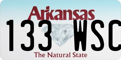 AR license plate 133WSC