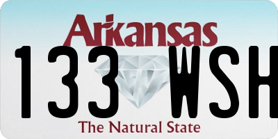 AR license plate 133WSH