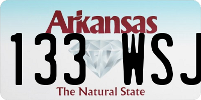 AR license plate 133WSJ