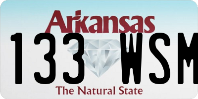 AR license plate 133WSM