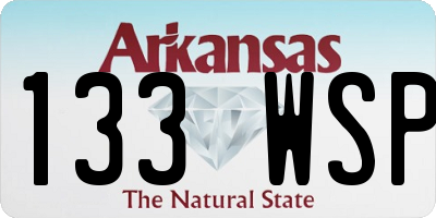 AR license plate 133WSP