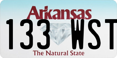AR license plate 133WST