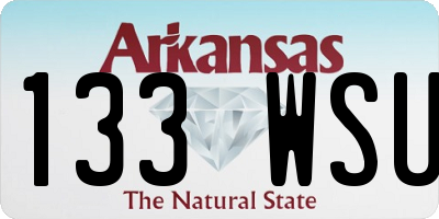 AR license plate 133WSU