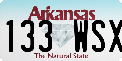 AR license plate 133WSX