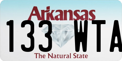 AR license plate 133WTA