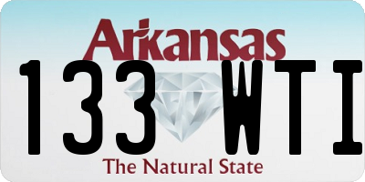 AR license plate 133WTI