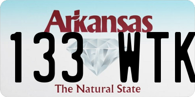 AR license plate 133WTK