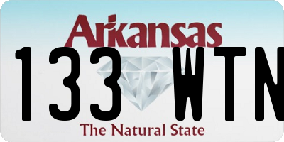 AR license plate 133WTN