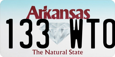AR license plate 133WTO