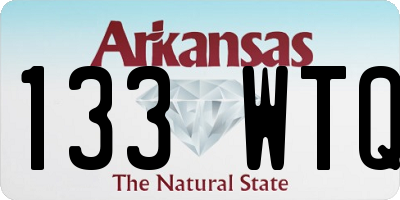 AR license plate 133WTQ