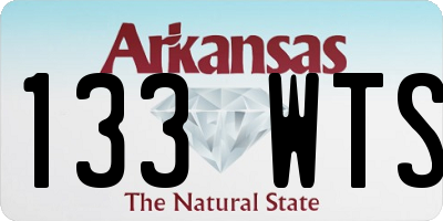 AR license plate 133WTS