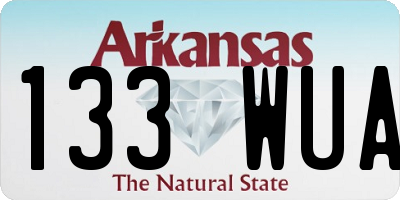 AR license plate 133WUA