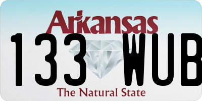 AR license plate 133WUB