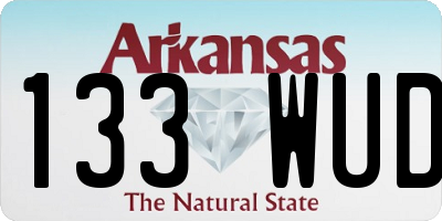 AR license plate 133WUD