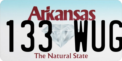 AR license plate 133WUG