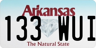 AR license plate 133WUI