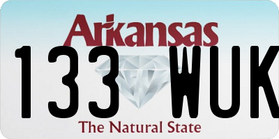 AR license plate 133WUK