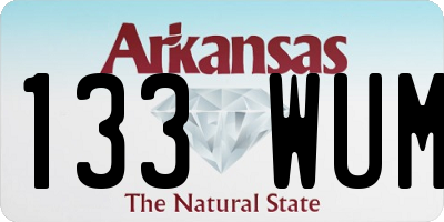 AR license plate 133WUM