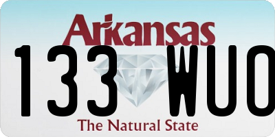 AR license plate 133WUO