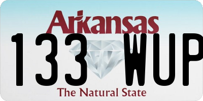 AR license plate 133WUP