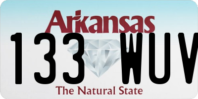 AR license plate 133WUV