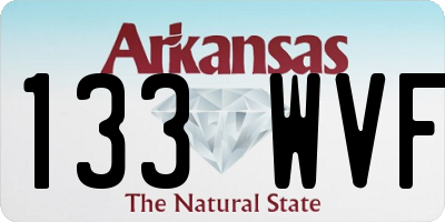 AR license plate 133WVF
