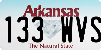 AR license plate 133WVS