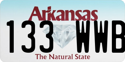 AR license plate 133WWB