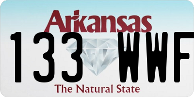 AR license plate 133WWF