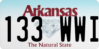 AR license plate 133WWI