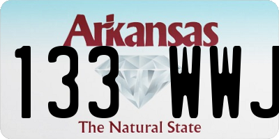 AR license plate 133WWJ