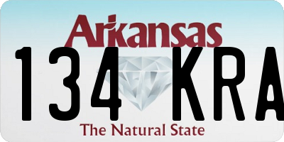 AR license plate 134KRA