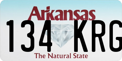 AR license plate 134KRG