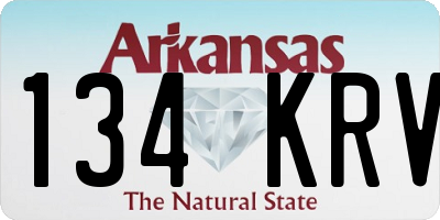 AR license plate 134KRV