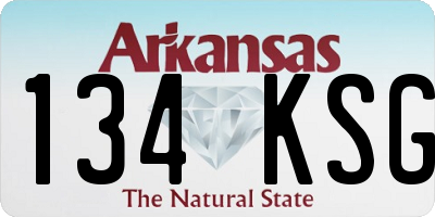 AR license plate 134KSG