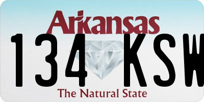 AR license plate 134KSW