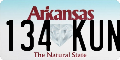 AR license plate 134KUN