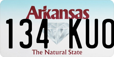 AR license plate 134KUO