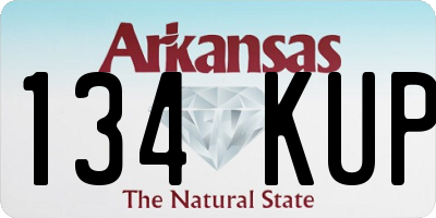 AR license plate 134KUP