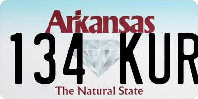 AR license plate 134KUR