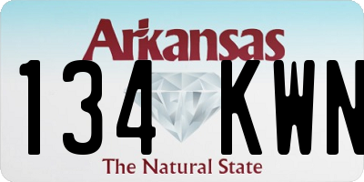 AR license plate 134KWN