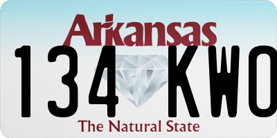 AR license plate 134KWO