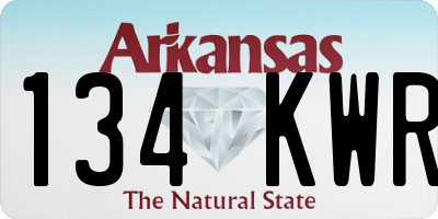 AR license plate 134KWR