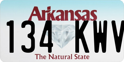 AR license plate 134KWV